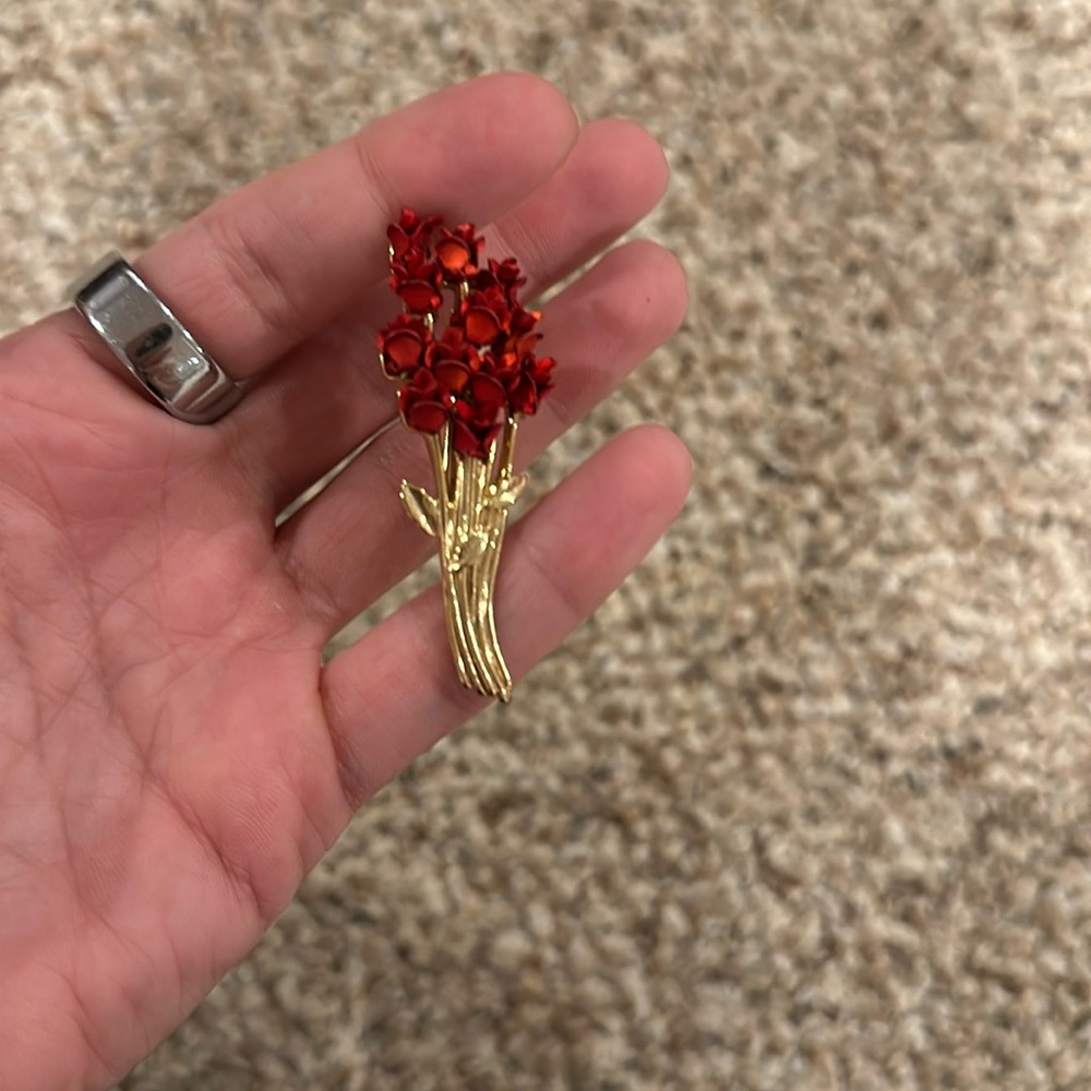 Vintage rose brooch